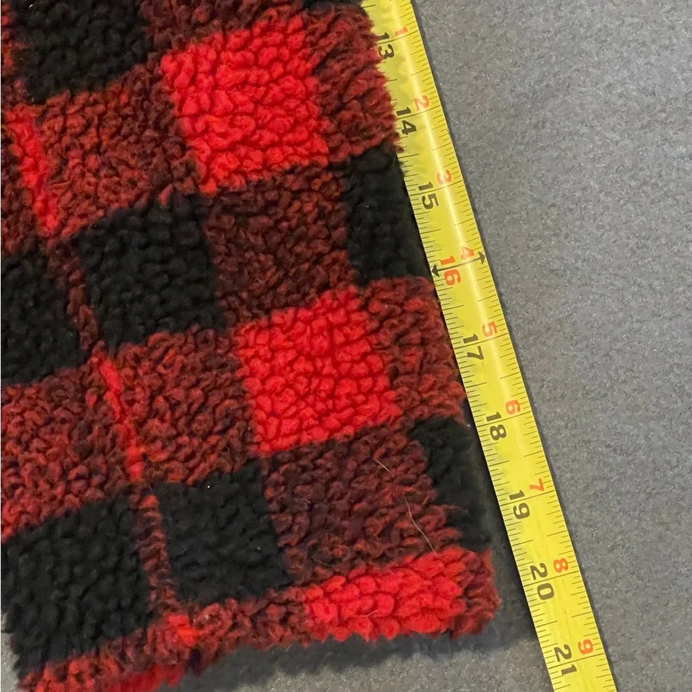 Gap kids sherpa plaid coat girls size‎ XL NWT red/black